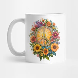 Flower Power Peace Sign by Free Spirits & Hippies Mug